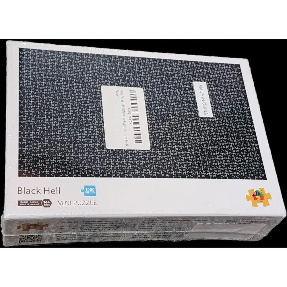NEW Black H3LL mini puzzle 1000‎ piece all black ages 14+